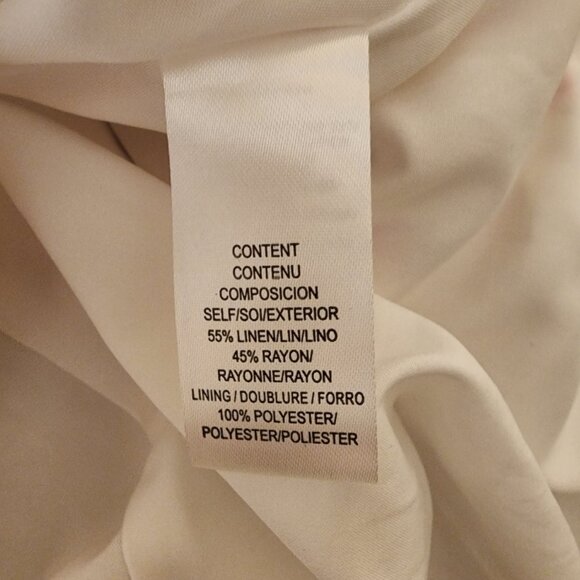 WAYF x Styled by COCO! Jayce Strawberry Print Linen Blend Dress NWT White Med - Picture 10 of 11